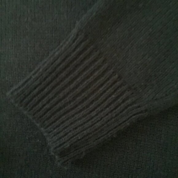 Boxy Cropped Knit Polo/Turtle neck sweater sz M - Black - Picture 10 of 15